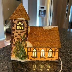 Dickens Lighted Christmas Village Church, Dept 56, from 1985